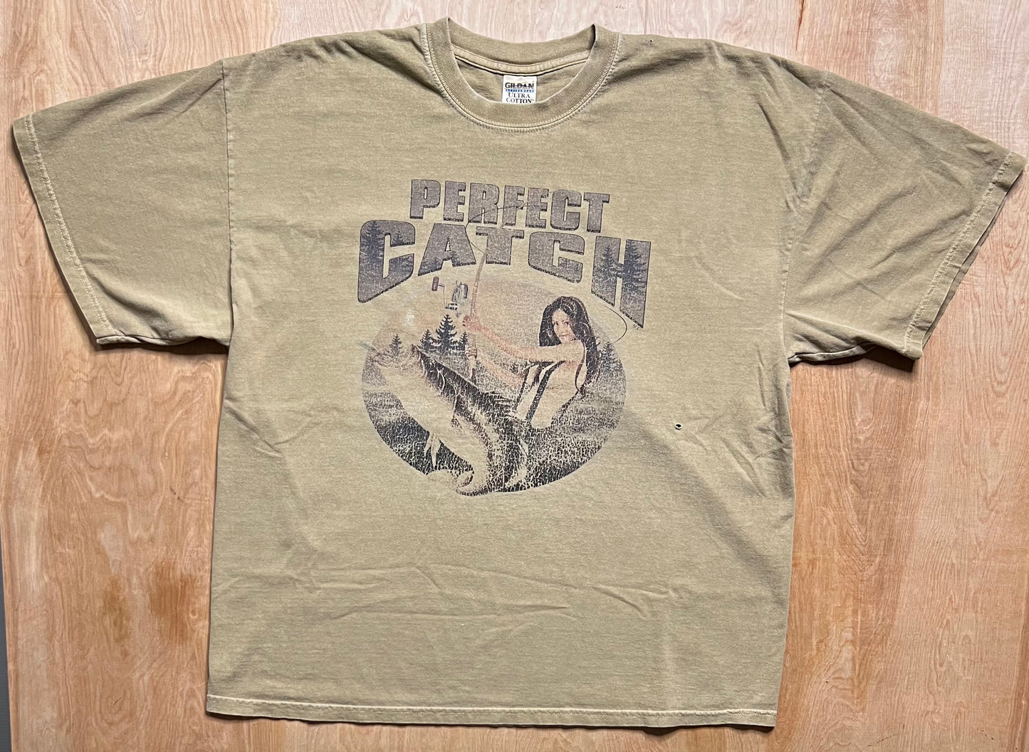 Vintage "Perfect Catch" Distressed T-Shirt