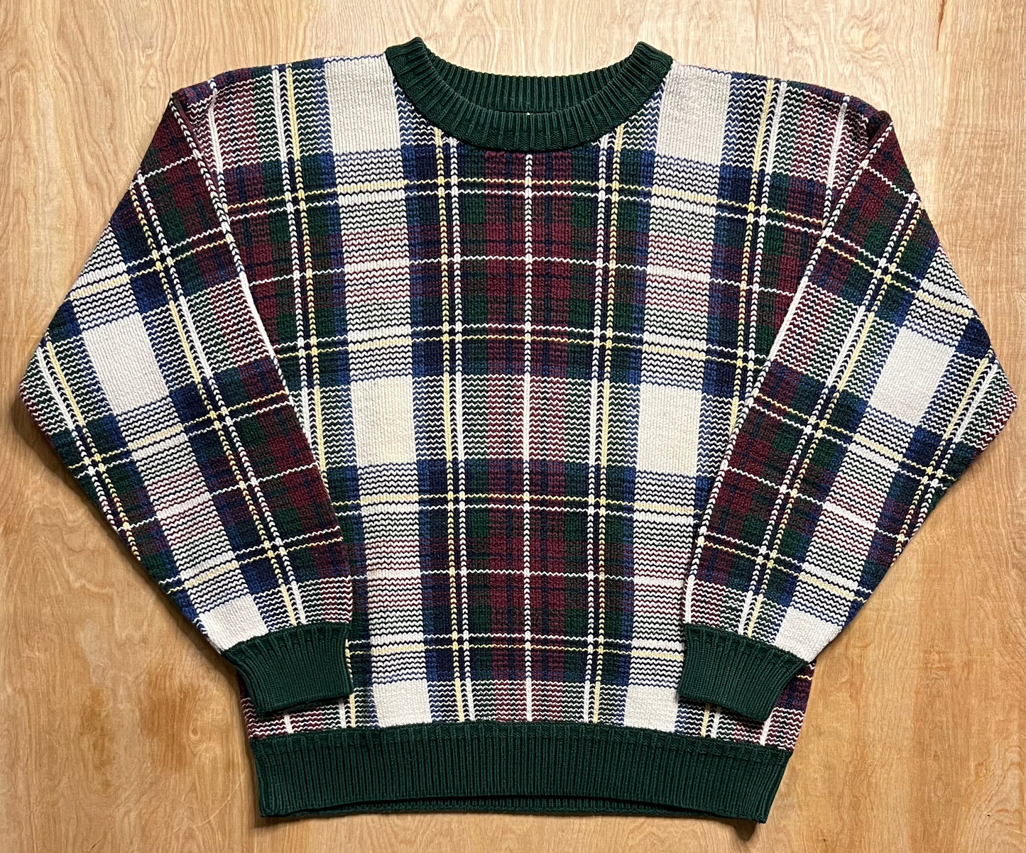Vintage No Tag Plaid Sweater