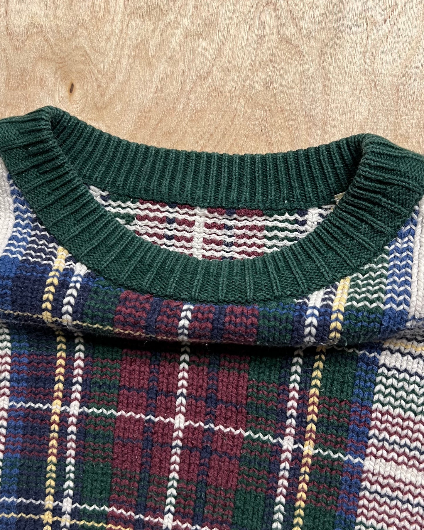 Vintage No Tag Plaid Sweater