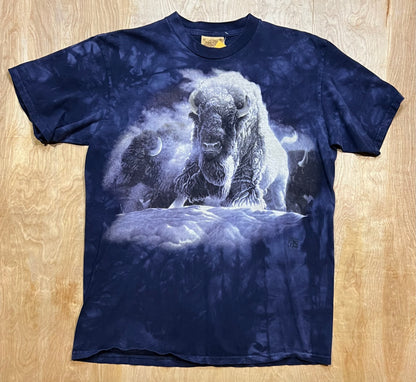 Vintage The Mountains Frozen Buffalo T-Shirt