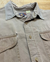 Load image into Gallery viewer, Vintage Distressed and Patched St. Johns Bay Tan Button-Up
