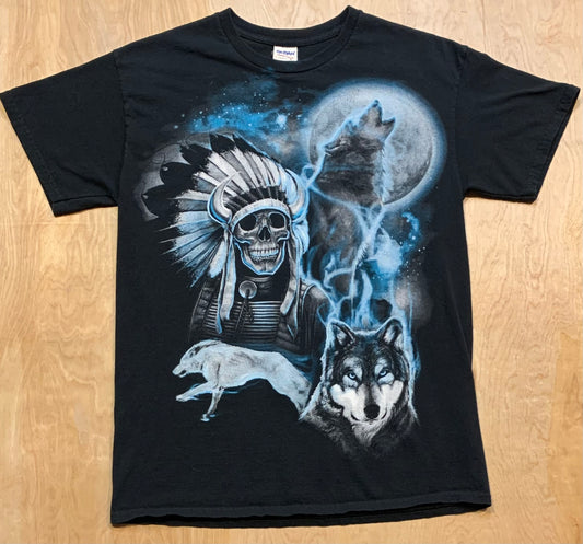 2000's Wolves/Chief/Moon Graphic T-Shirt