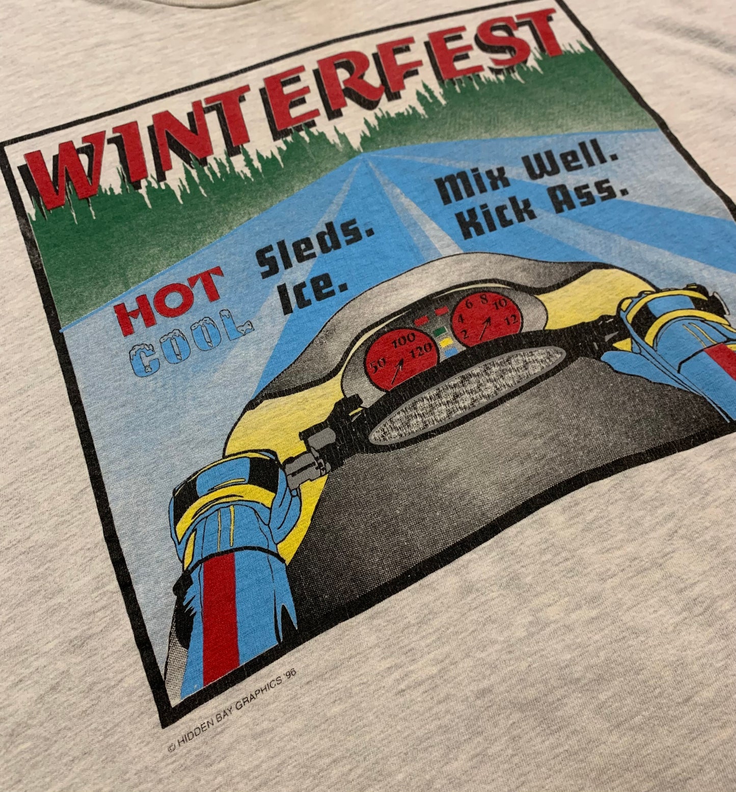Vintage 1996 Winterfest Single Stitch Grey T-Shirt