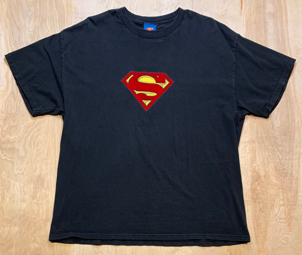 Y2K Superman 3D Emblem T-Shirt