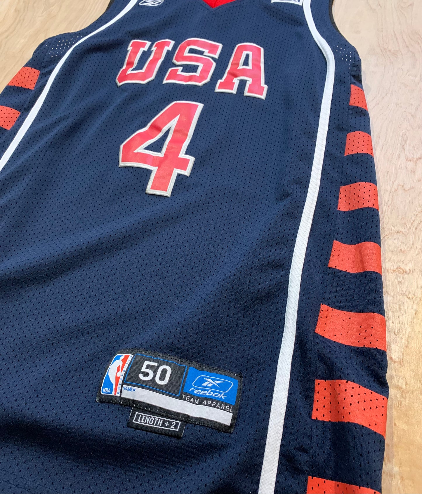 Throwback Allen Iverson Team USA Stitched Reebok Jersey