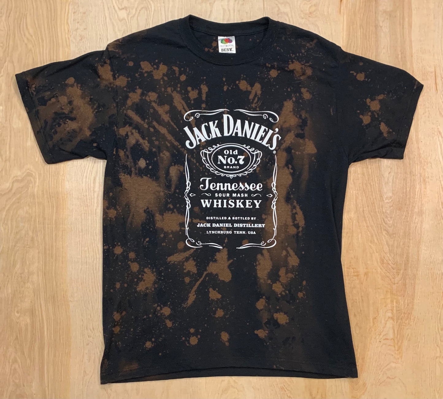 Classic Jack Daniels Custom Bleached T-shirt