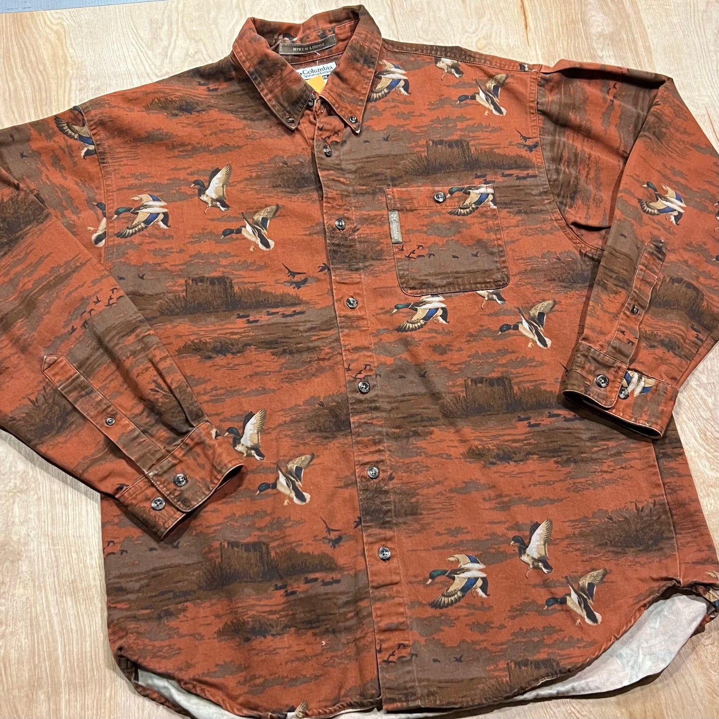 Vintage Columbia Ducks AOP Flannel