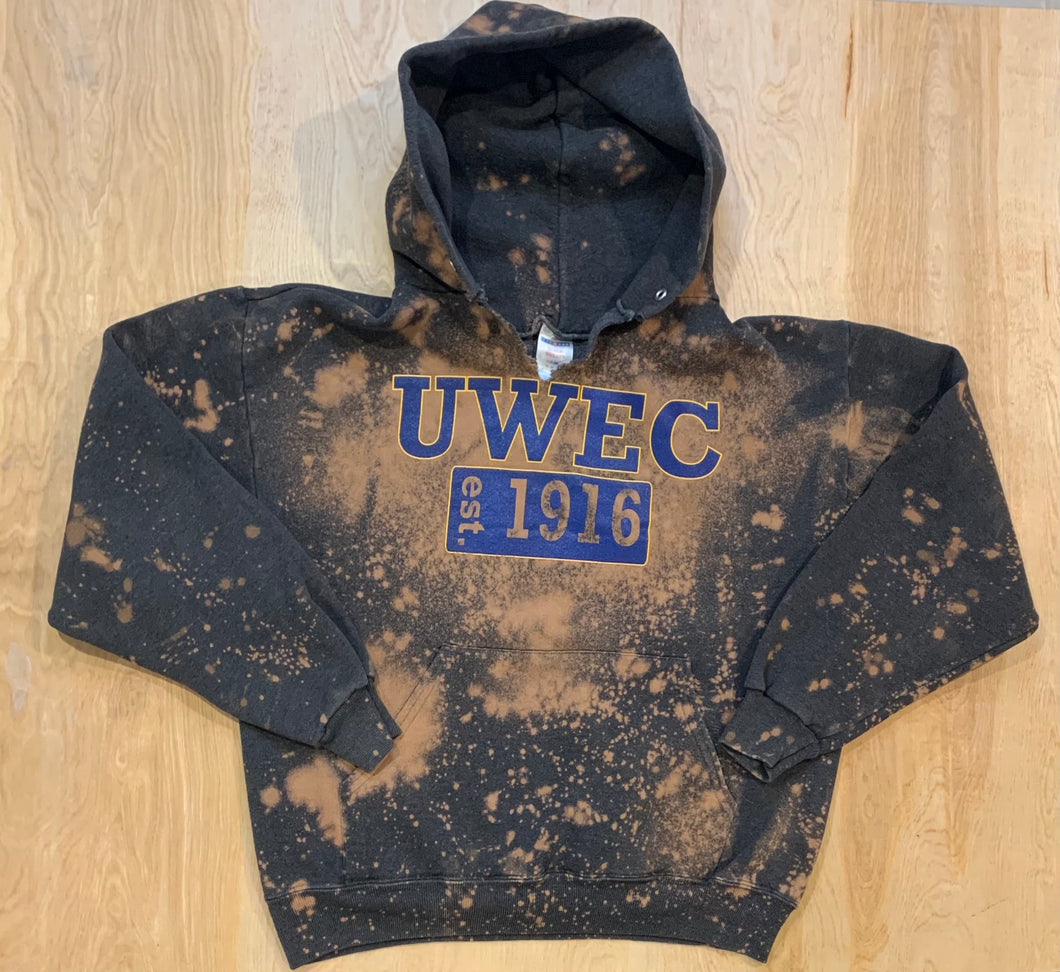 Custom Bleached UWEC Hoodie