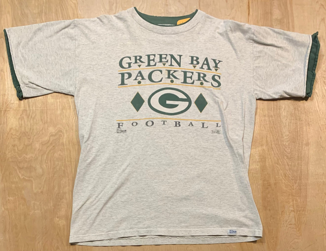 1992 Green Bay Packers Football Grey T-Shirt
