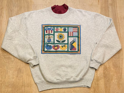 1995 Jerzees Endless Designs Grandma Style Crewneck