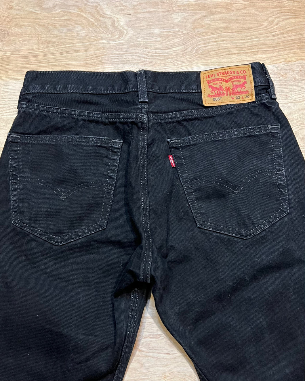 Levi's - 505 Black Cut Denim Jeans