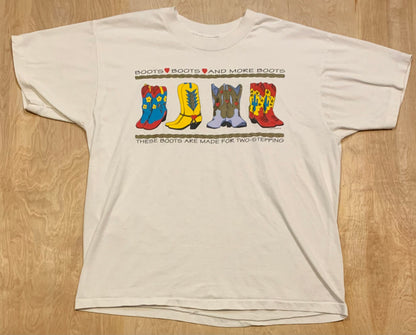 90's "These Boots Are Made For Two-Stepping" Single Stitch T-Shirt