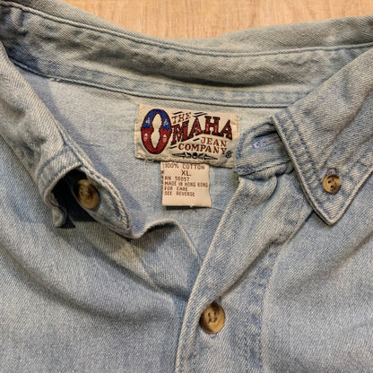 Vintage Omaha Jean Company Denim Button Down