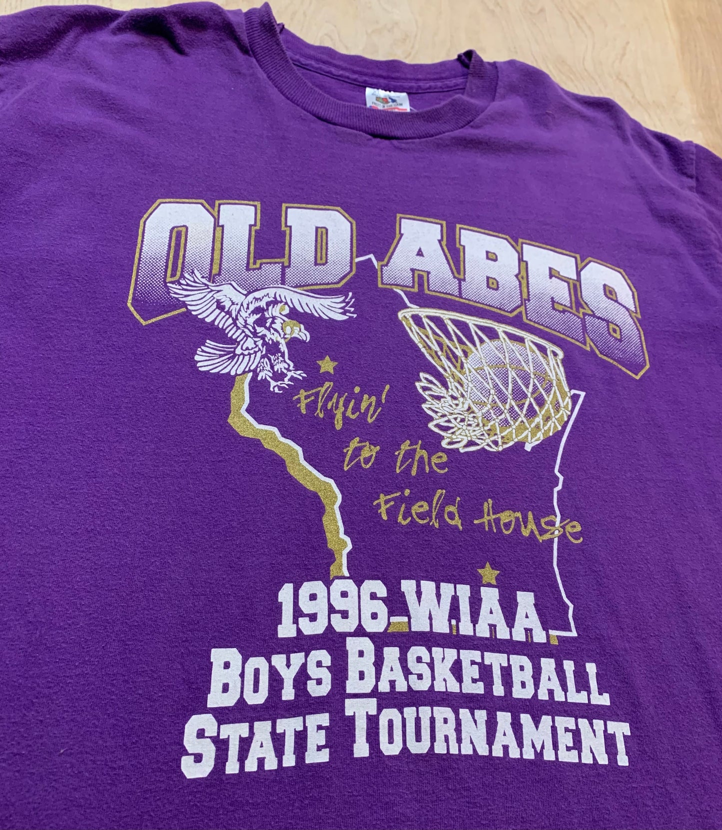 1996 Old Abes WIAA Boys Basketball State Tournament T-Shirt