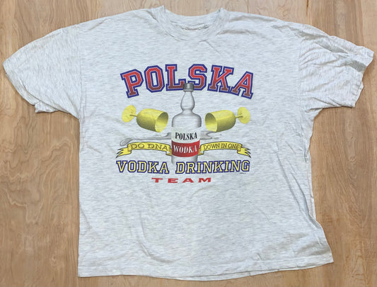 Polska Vodka Drinking Team Vintage T-shirt