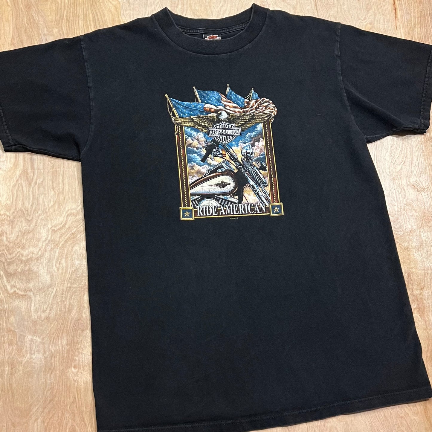 1998 Harley Davidson "Ride American" Treasure Coast T-Shirt