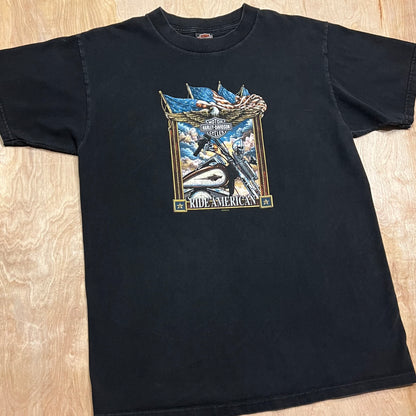 1998 Harley Davidson "Ride American" Treasure Coast T-Shirt