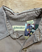 Load image into Gallery viewer, Vintage Distressed and Patched St. Johns Bay Tan Button-Up
