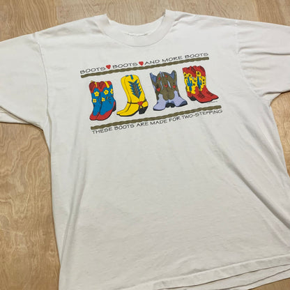 90's "These Boots Are Made For Two-Stepping" Single Stitch T-Shirt