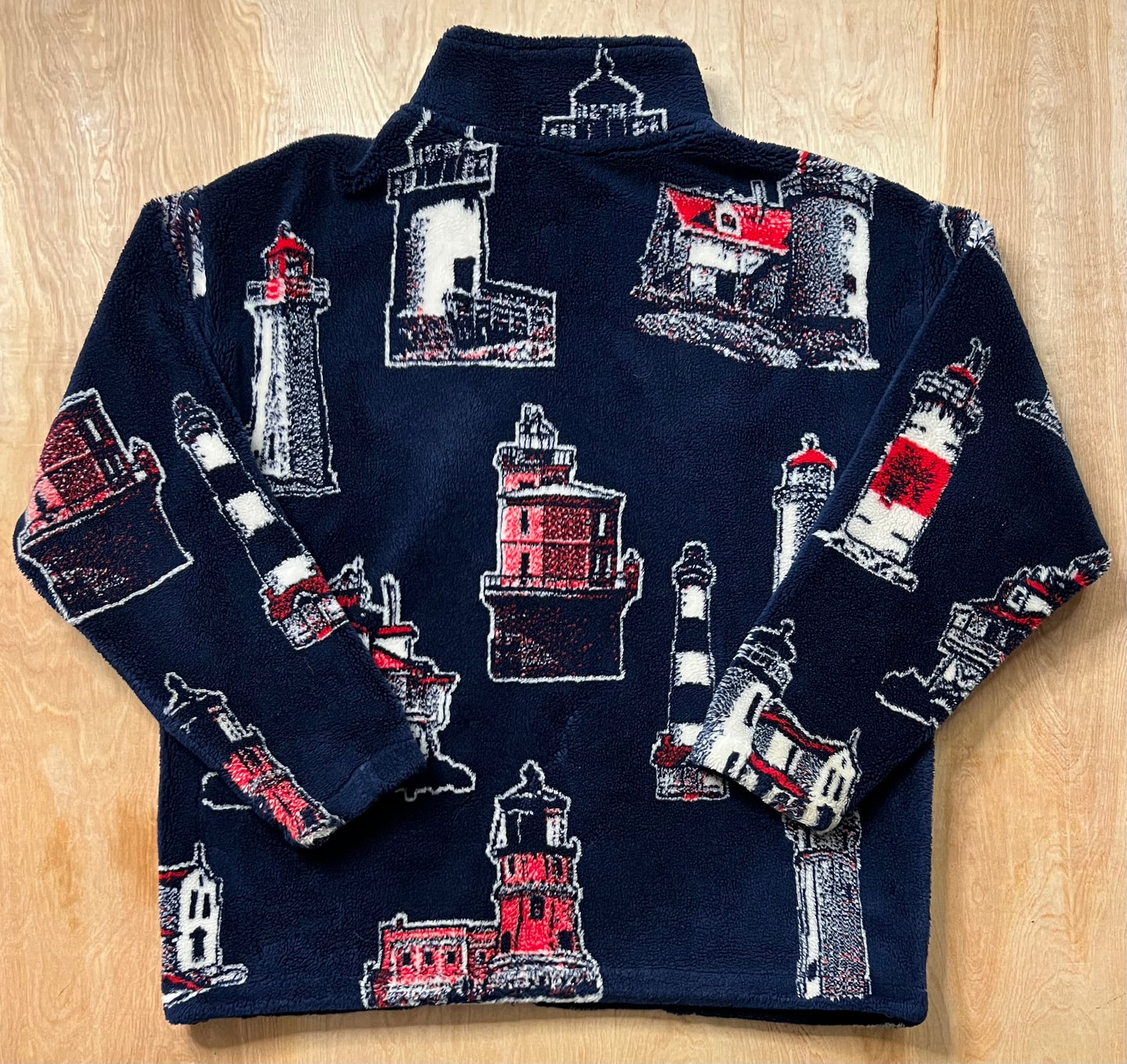 Vintage Black Mountain AOP Lighthouse Fleece Jacket