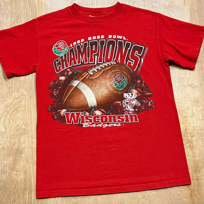 1999 Wisconsin Badgers Rose Bowl Nutmeg T-Shirt