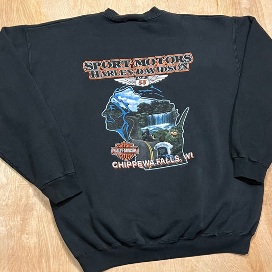 Vintage Harley Davidson Chippewa Falls Crewneck