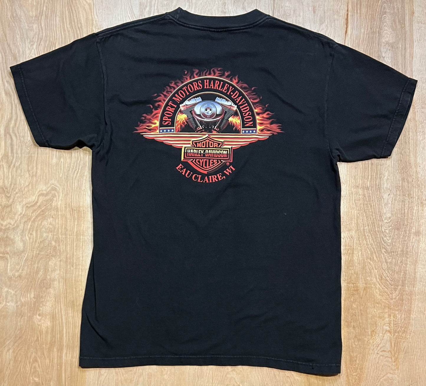 2001 "King of the Road" Harley Davidson Eau Claire, WI T-Shirt