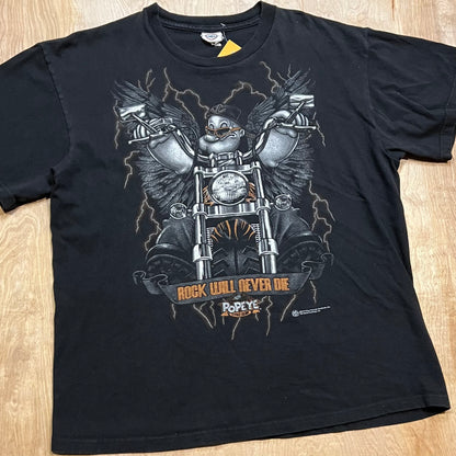 Popeye Cycle Club "Rock Will Never Die" T-Shirt
