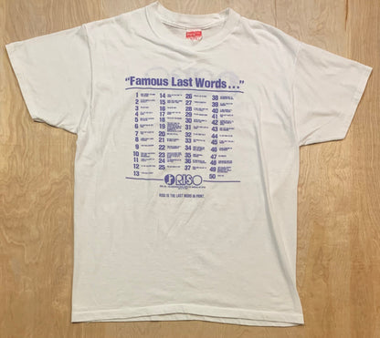 Vintage 90's Famous Last Words T-Shirt
