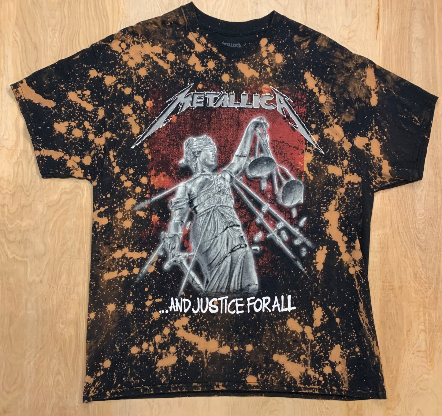 Metallica "and Justice for all" Custom Bleach T-shirt