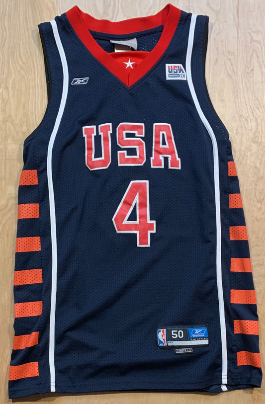 Throwback Allen Iverson Team USA Stitched Reebok Jersey