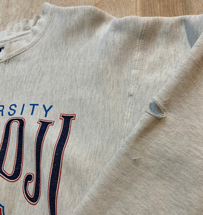 Vintage Distressed and Ripped University of Okoboji Heavy Crewneck