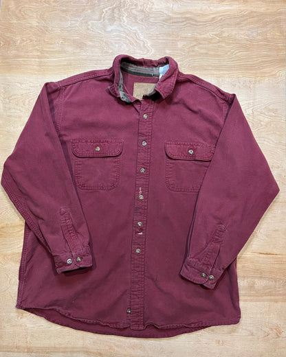 Vintage Field and Stream Maroon Flannel