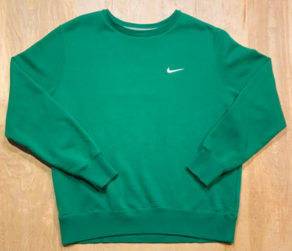 Green Nike Swoosh Crewneck