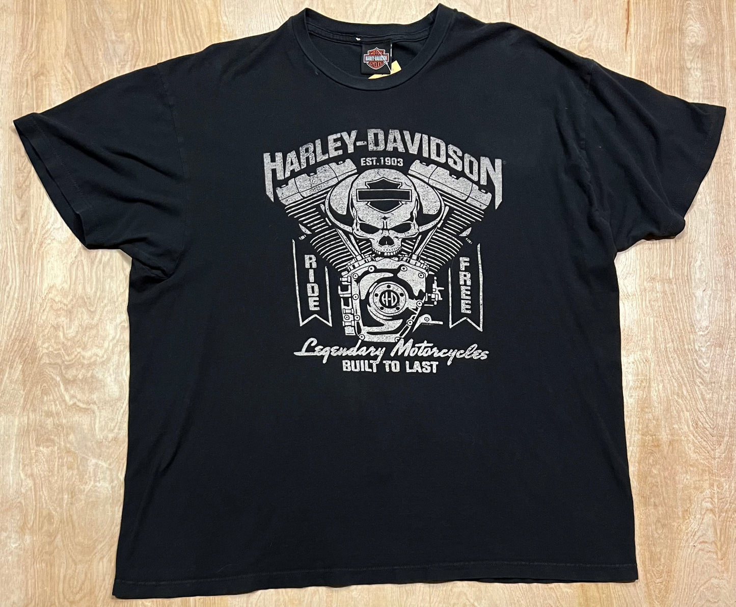 Harley Davidson "Built To Last" Shawano, Wi T-Shirt