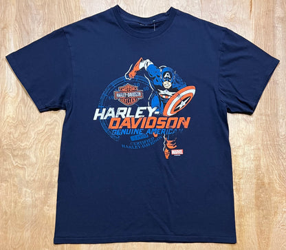 Harley Davidson X Captain America Marvel T-Shirt