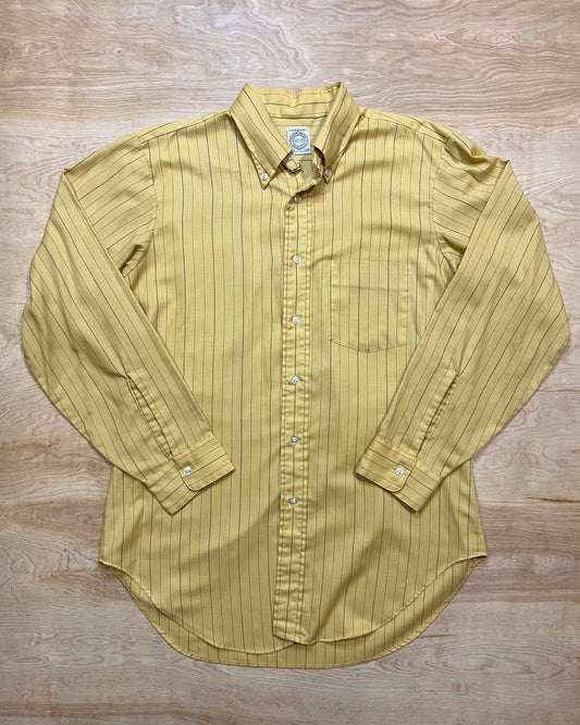 Vintage Arrow Yellow Pinstripe Button Down