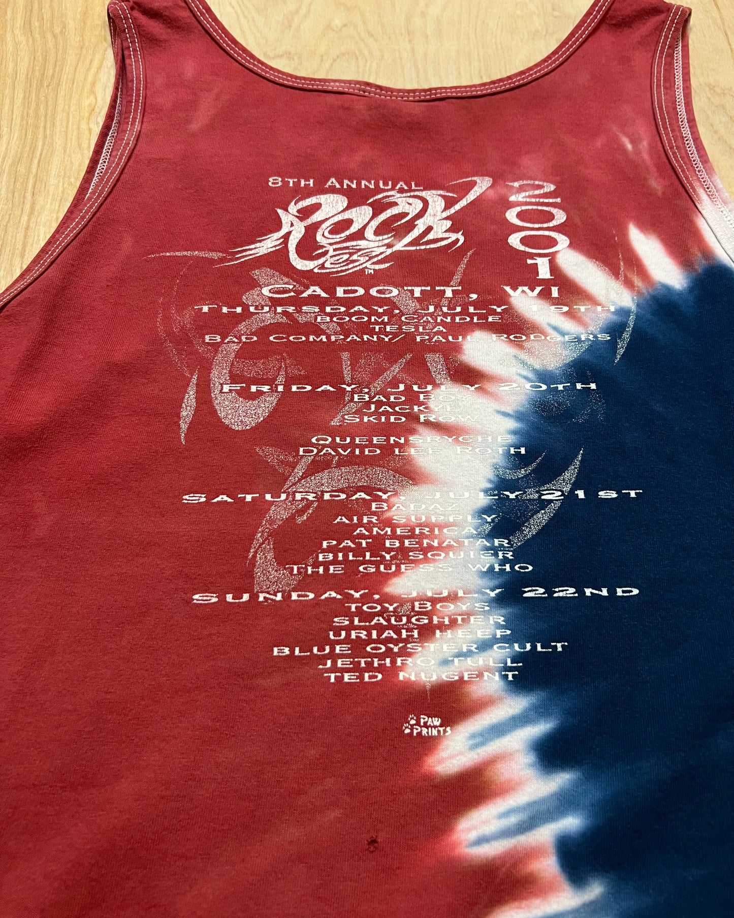 2001 Rock Fest Tie Dye Tank Top