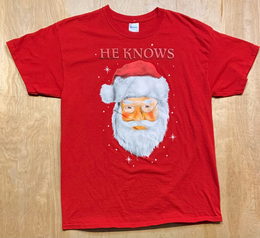 Santa "He Knows" T-Shirt