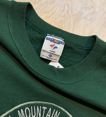 90's Rocky Mountain Splendor Wyoming Stained Green Crewneck