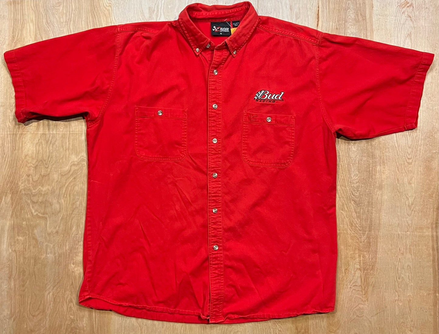 Vintage Bud Racing Short Sleeve Button Down