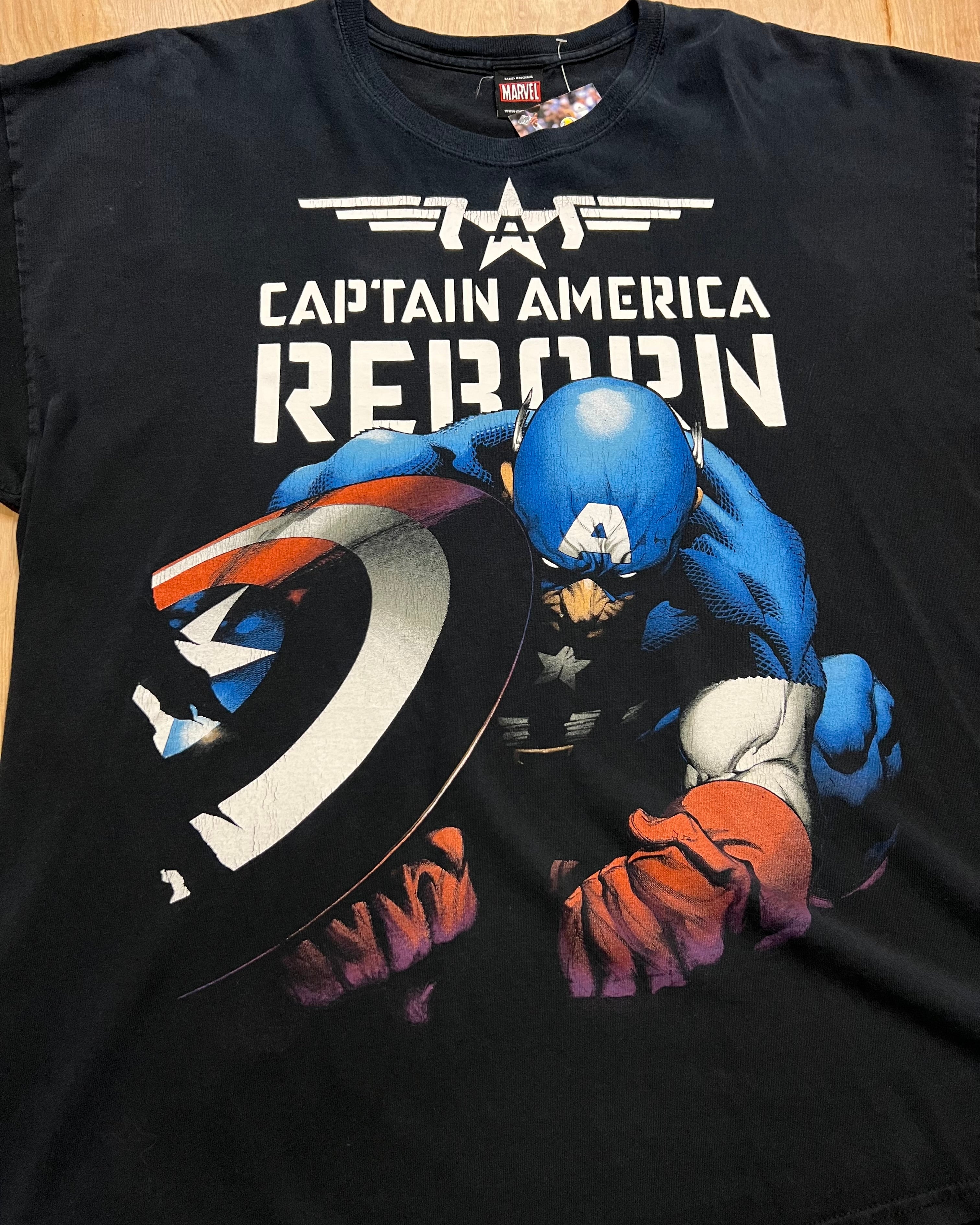 Vintage shops captain America marvel mad engine t-shirt