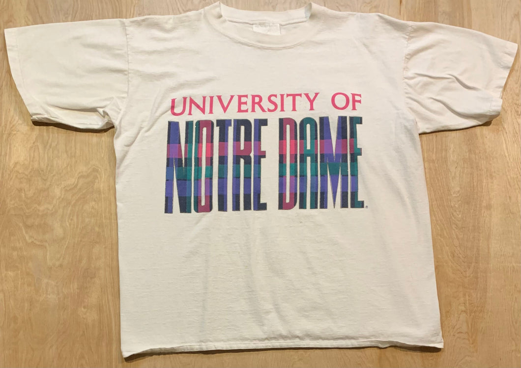 90's University of Notre Dame White T-Shirt