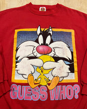 Load image into Gallery viewer, 1998 Looney Tunes &quot;Guess Who?&quot; Tweety X Sylvester Crewneck
