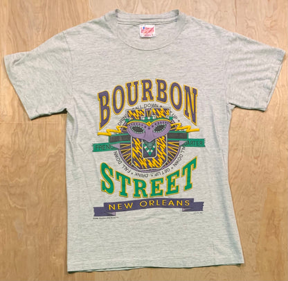 1990 Bourbon Street New Orleans Grey T-Shirt