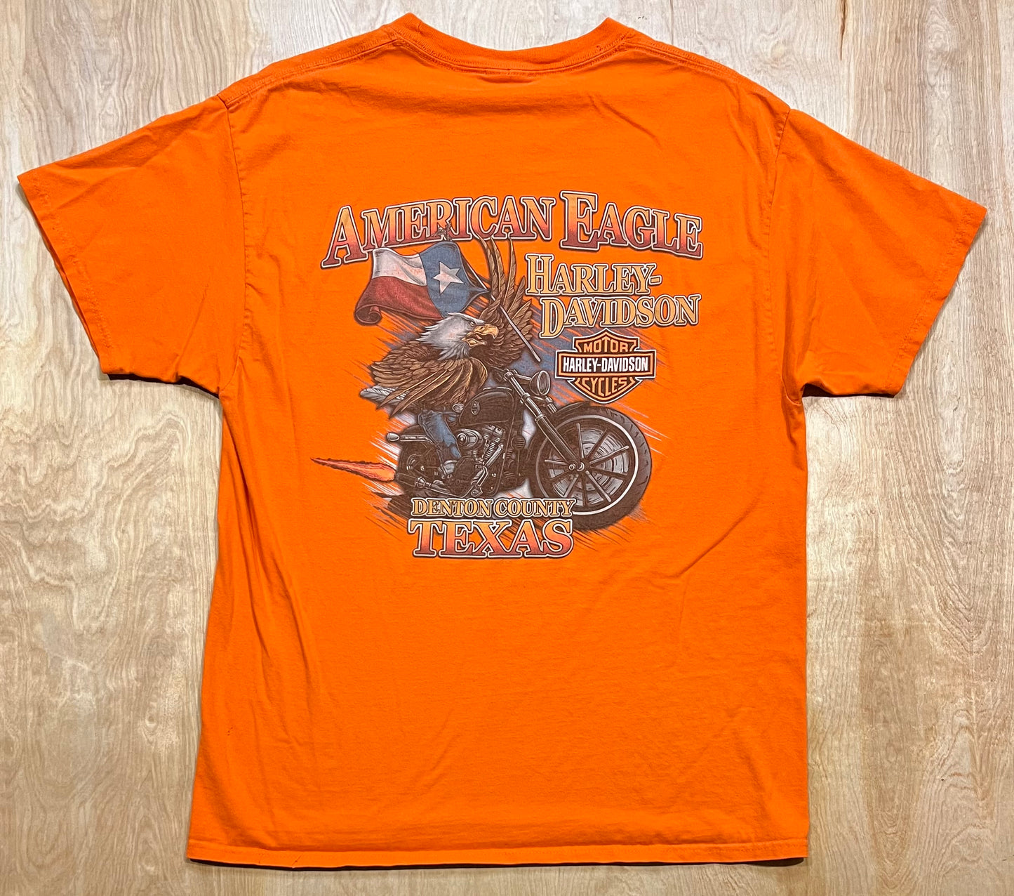 Harley Davidson "Smoke 'em 'till the wheels fall off" American Eagle T-Shirt