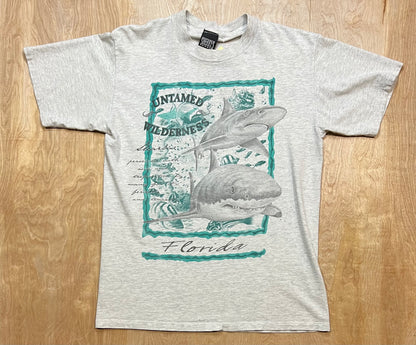 Vintage Untamed Wilderness Sharks x Florida T-Shirt