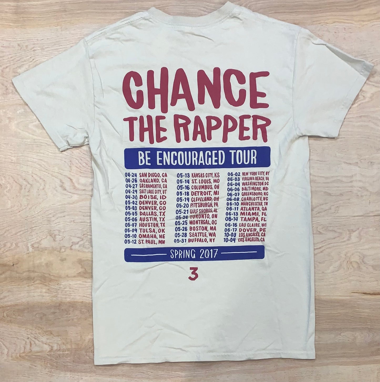 CHANCE THE RAPPER “courage” Concert T-shirt