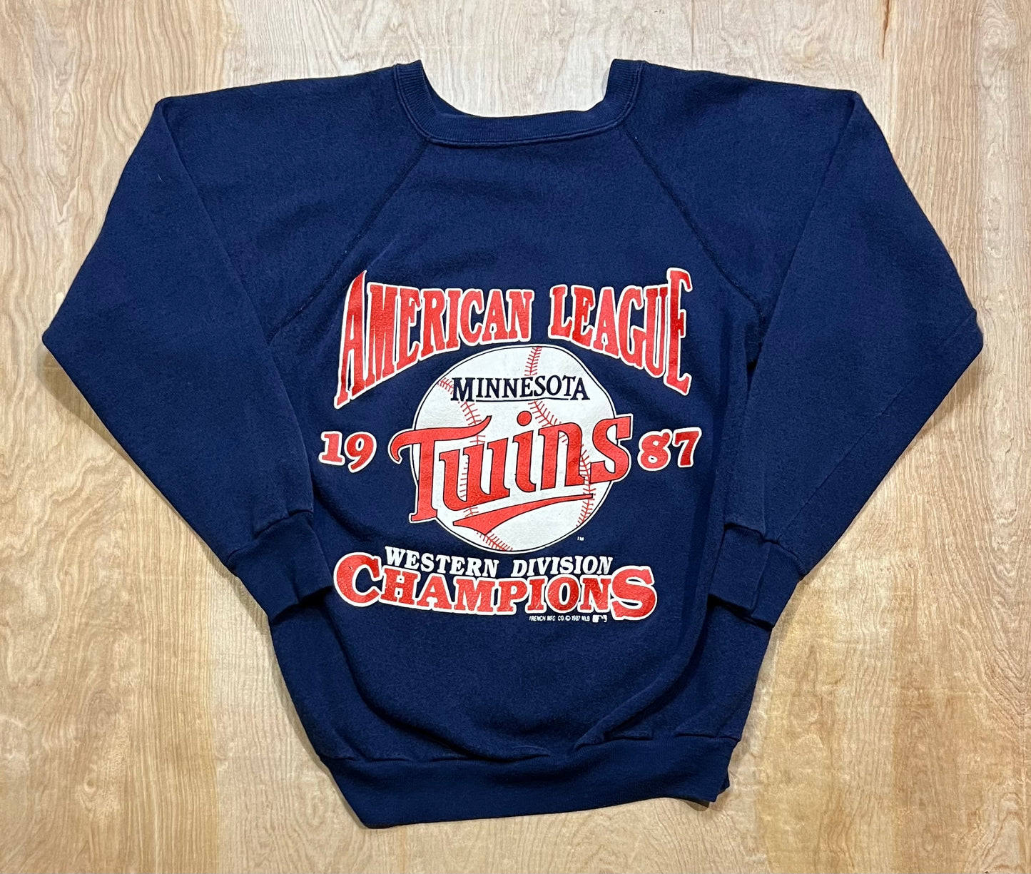 1987 Minnesota Twins Western Division Champions Crewneck