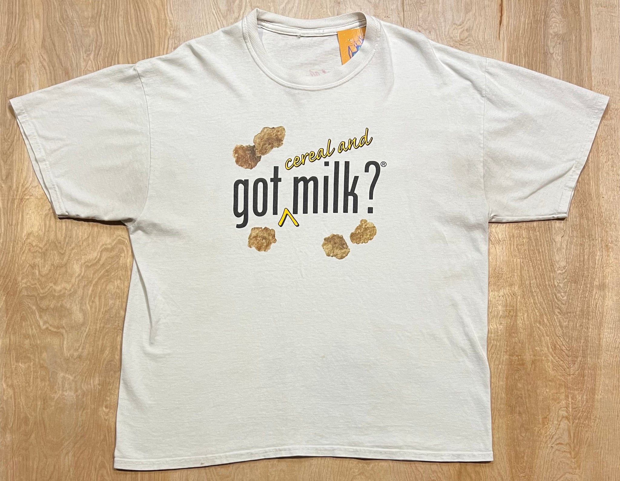 got milk? プリント 半袖 Tシャツ  Lサイズ 白 ホワイト